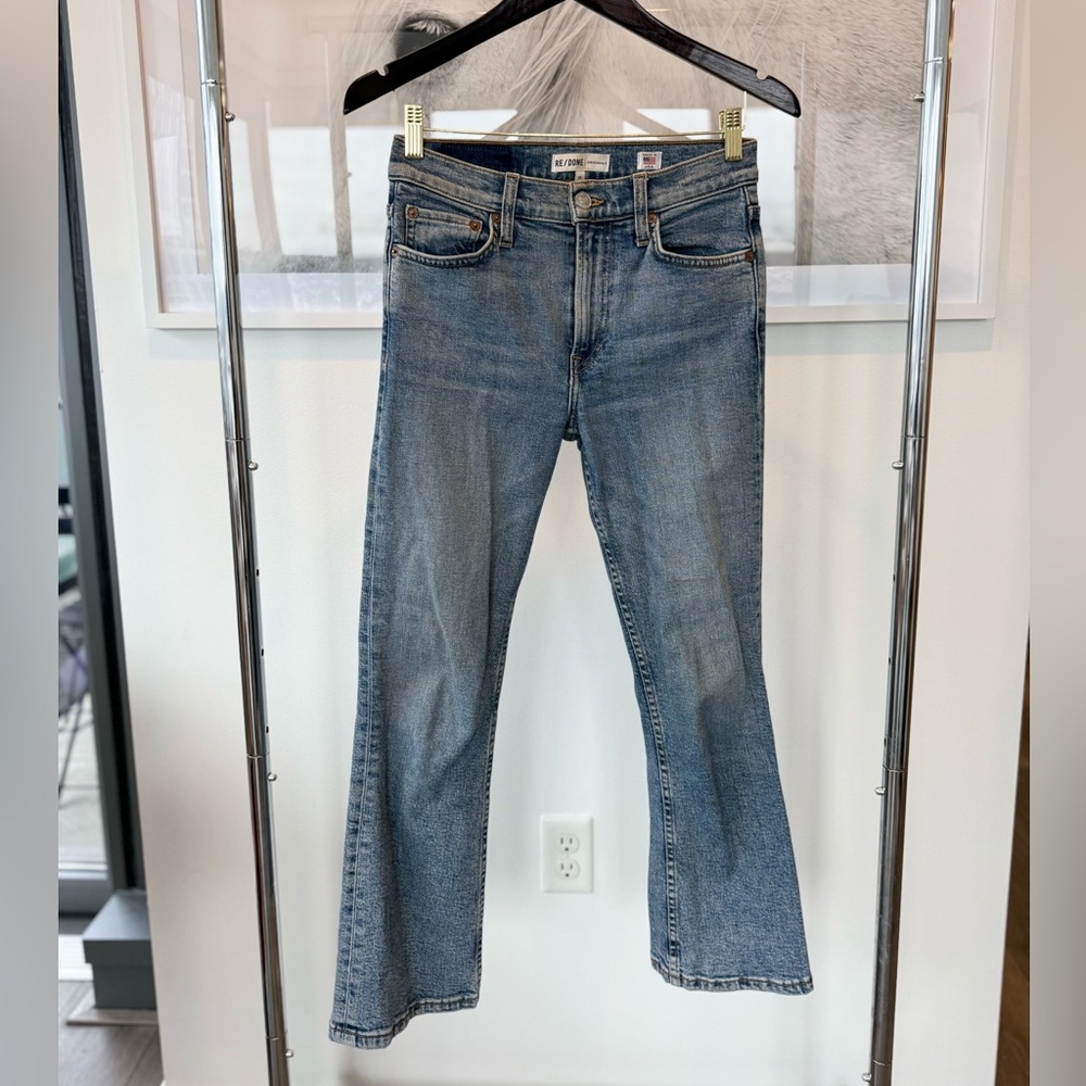 RE/DONE Cropped Flare Jeans